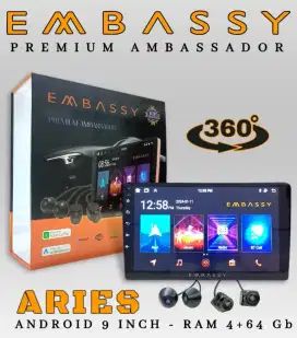 Hu android 9inch embassy 4/64, include kamera 360
