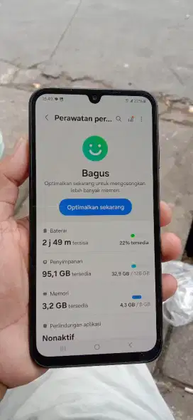 Samsung A15. Resmi 8+8/128 hp cas biasa mlus no mnus NFC
