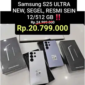 Samsung S25 ULTRA 12/512GB ‼️
NEW, SEGEL, RESMI SEIN
20.799