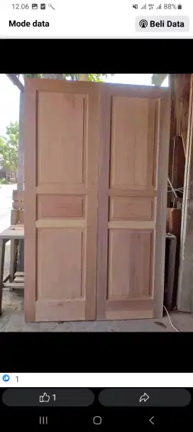 Kusen + pintunya ready dari kayu bekas meranti oven berkualutas
