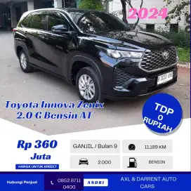 KM 11 RB, Toyota Innova Zenix G CVT 2.0 NIK 2024 Hitam AT Bensin