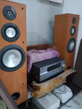 1 set Amplifier home theater YAMAHA dan speaker nya HDMI