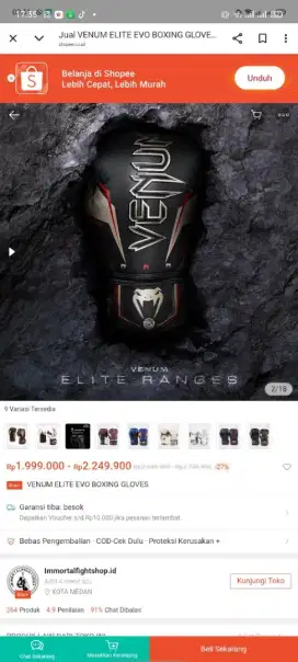 Venum elite Evo boxing gloves