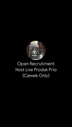 Dicari Host Live Streaming Tiktok