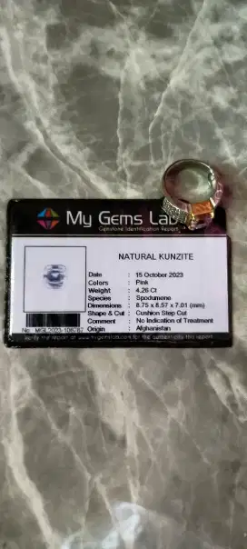 Natural kunzite