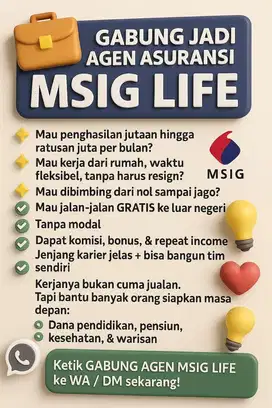 Financial Consultant MSIG LIFE INDONESIA