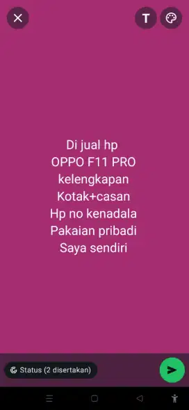 Oppo f11 pro pakaian pribadi