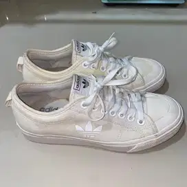 Sepatu Adidas Nizza Trefoil Cloud White Original