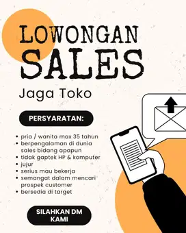 Lowongan Sales Jaga Toko Genset