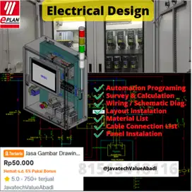 Jasa Gambar Drawing Wiring Schematic Single Line Diagram Electrical