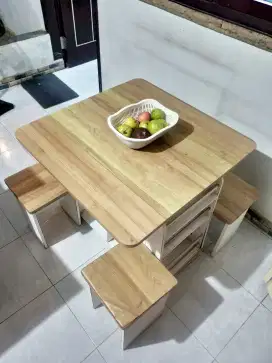 informa pristine set meja makan 4 bangku