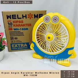 Kipas Angin Box Karakter WELHOME ukuran 8 inch
