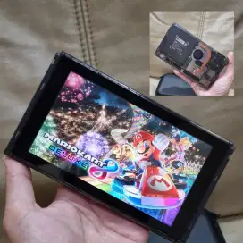 Nintendo switch v2 dualboot 128gb full body transparan
