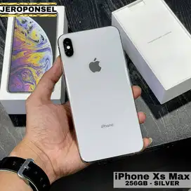 iPhone Xs Max 256Gb Silver Full Set Ori Garansi IMEI AMAN Terdaftar By
