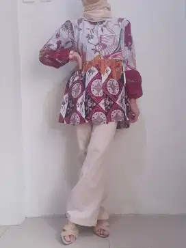 RINTIS Batik Babydoll Maroon