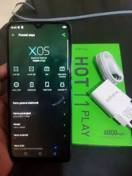 Infinix hot 11 play 4/64 lengkap