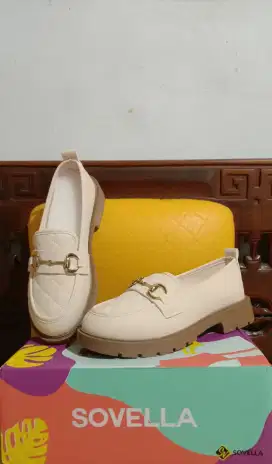 Di Jual Sepatu Sovella Kiara Korean Pantofel Warna Apricot Size 38