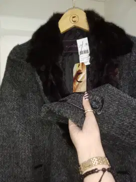 Coat bulu unisex, jaket Coat blazer bulu unisex
