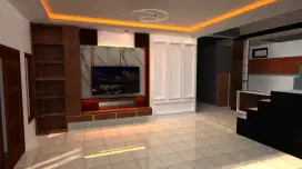 Backdrop tv moulding renovasi dll