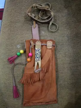 Pouch bahan kulit hand Made