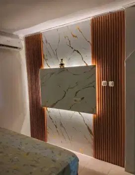 Backdrop tv kitchenset moulding dekorasi
