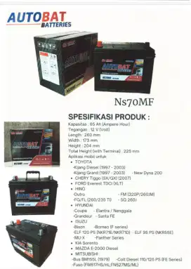Aki kering ns70