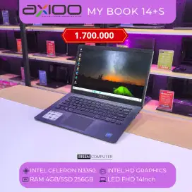 Laptop Axioo Mybook 14+S Celeron N3350 RAM 4GB SSD 256GB FHD 14inch