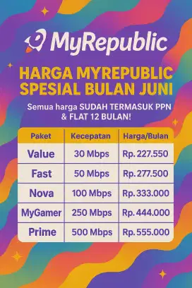 MyRepublic internet terjangkau cepat dan stabil