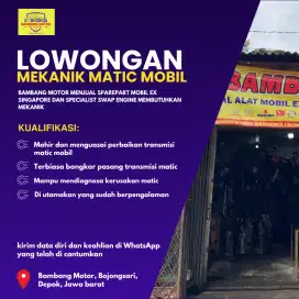 Lowongan mekanik matic mobil