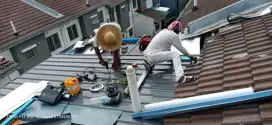Perbaikan atap bocor pasang rangka atap baja, renovasi rumah dll