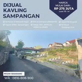 Tanah semarang kota Belakang Pasar Sampangan Strategis Ekonomis