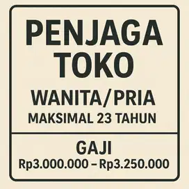 lowongan kerja penjaga toko