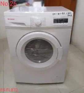 Mesin Cuci 1 Tabung Otomatis Front Loading SHARP 8kg