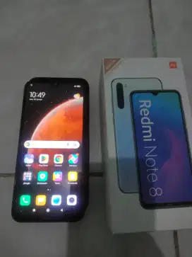 Redmi note 8 ram 4/64 hp+dus+casan