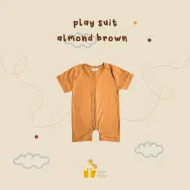 [Like new] Minimine - Playsuit Zipper Baby / body suit resleting