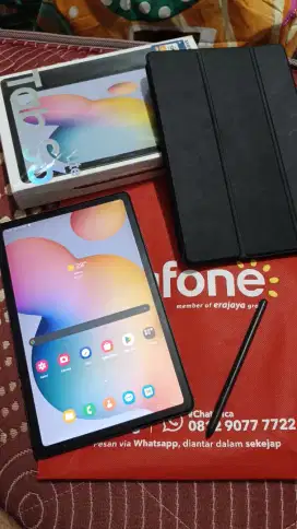 Dijual SAMSUNG TAB S6 LITE RAM 4/128GB Fullset Mulus