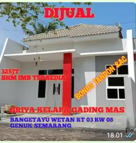 Rumah Ready Siap Huni di Semarang Timur 300 Jtan Bs KPR