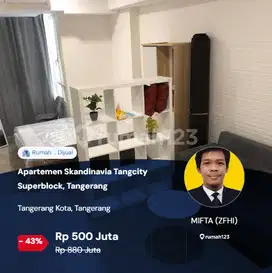 110. DIJUAL CEPAT APARTEMEN SKANDINAVIA - TANGCITY SUPERBLOCK, TANGERA