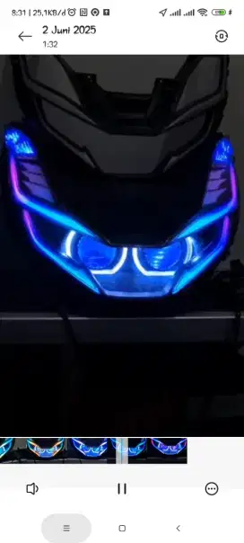 Di jual lampu PCX 160 tahun 2021-2024 alis RGB