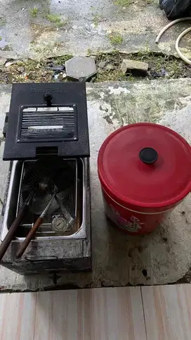 Kompor deep fryer + termos nasi