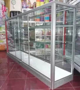 Di jual Etalase 2M Siap Kirim || Kaca full 5mm