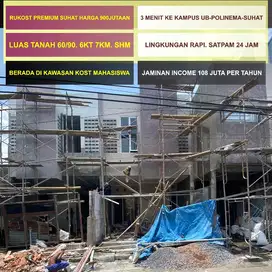 Rukost Baru di Suhat 6kmr Kampus UB Polinema Income 108jt per Tahun