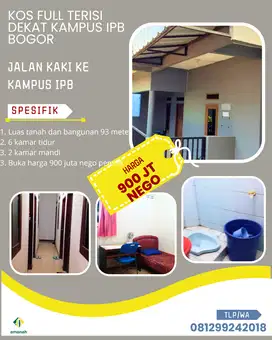 Kos Di Jual Dekat Kampus IPB Bogor Full Terisi Legalitas SHM