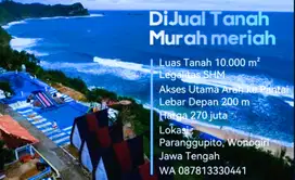 DIJUAL TANAH MURAH ARAH PANTAI LUAS 10.000M² HARGA CUKUP 270 JUTA SAJA