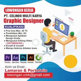 LOWONGAN DESAIN GRAFIS , GRAPHIC DESIGNER