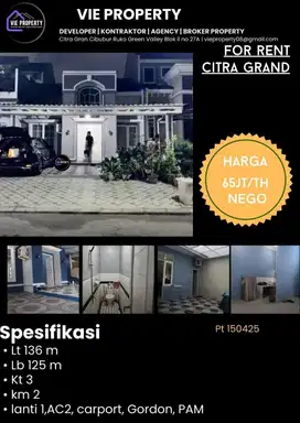 Di Sewakan Rumah Cantik Siap Huni. CitraGran Cibubur.