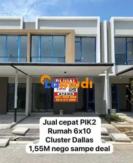 Djual rumah pik 2 milenial 6x10 Dallas ,nego ajah