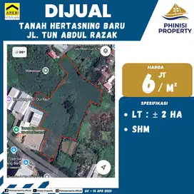 DIJUAL TANAH HERTASNING BARU JL. TUN ABD. RAZAK DEPAN GRAND TOSERBA