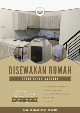 SEWA RUMAH DEKAT BINUS ANGGREK