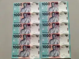 10 Lembar Uang Kertas 1000 Pattimura Tahun 2013